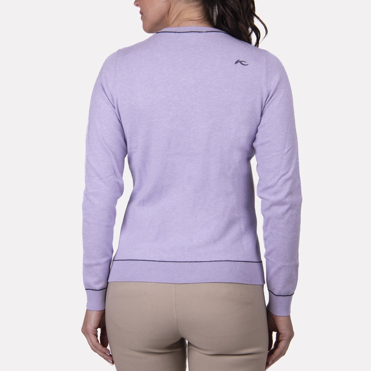 Kicki V-Neck Pullover Dame Wisteria