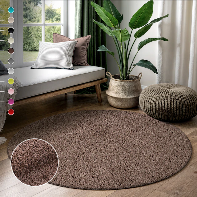 Sanat Hochflor-Teppich »LOCA« rund 30 mm Höhe Wohnzimmer, Langflor, Shaggy, Schlafzimmer