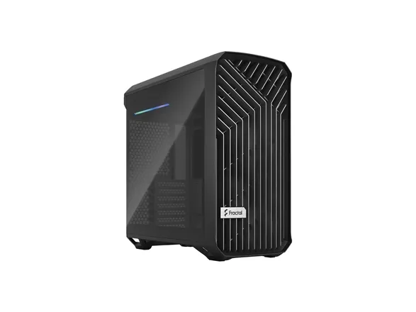 Fractal Design Torrent Compact - Tower - udvidet ATX - ingen strømforsyning (ATX) - sort TG mørk tone - USB/Lyd