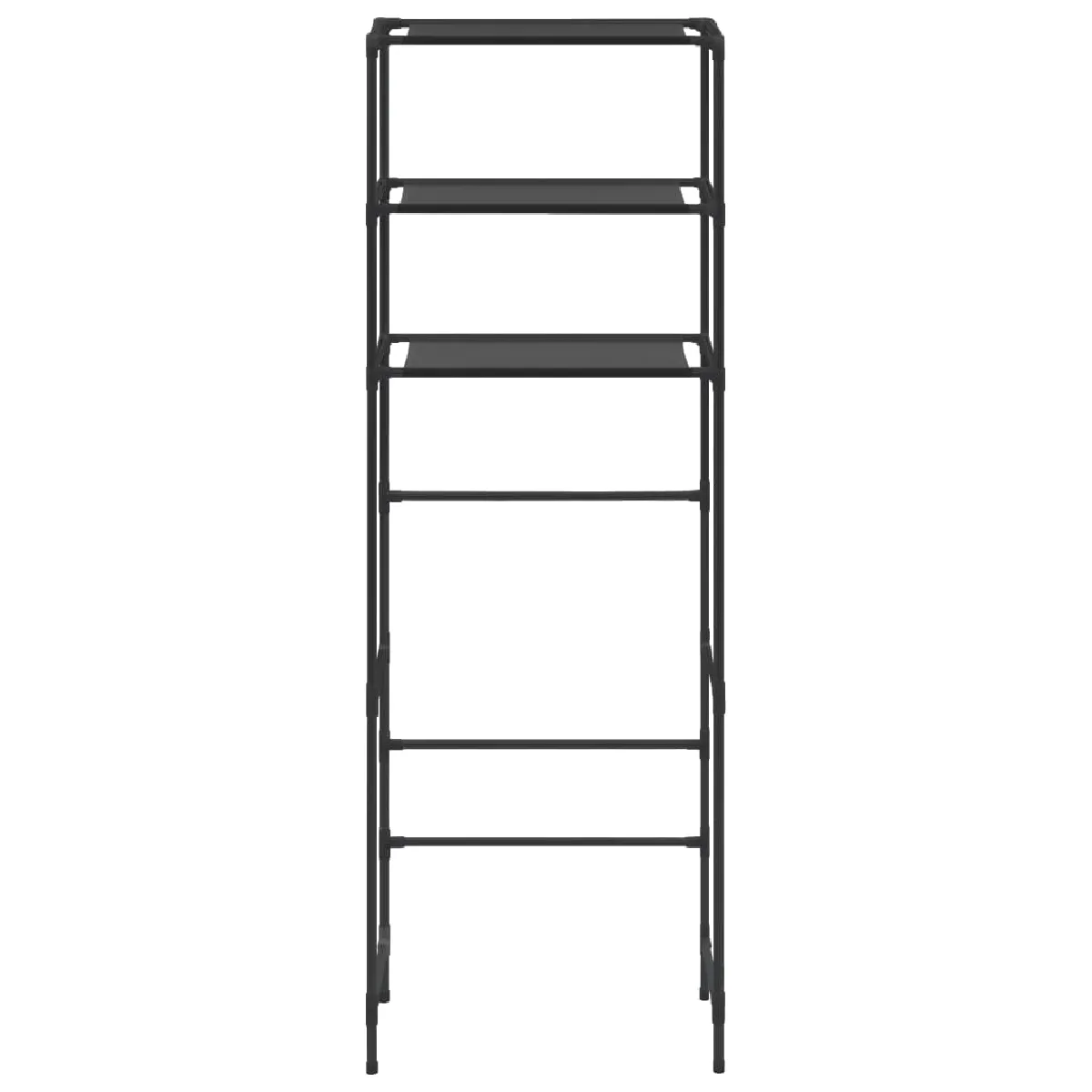 Helloshop26 Support rangement toilettes 3 niveaux - Noir