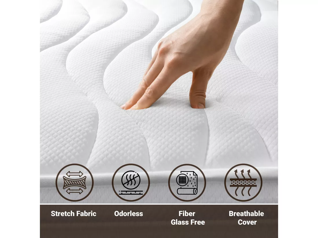 Matelas 130 x 200 à ressorts ensachés | Hauteur 20 cm