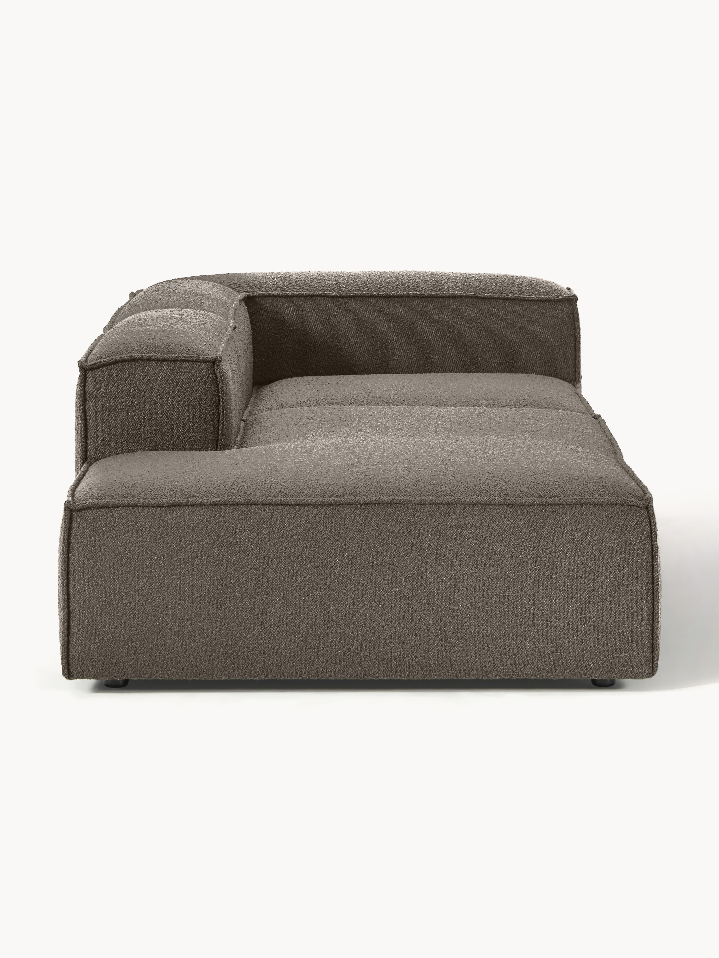 Modulaire chaise longue Lennon uit bouclé