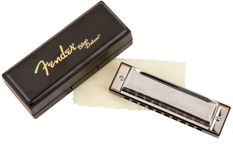 Fender - Blues Harmonica Deluxe - Diatonische Harmonica - Zilver - Bes majeur