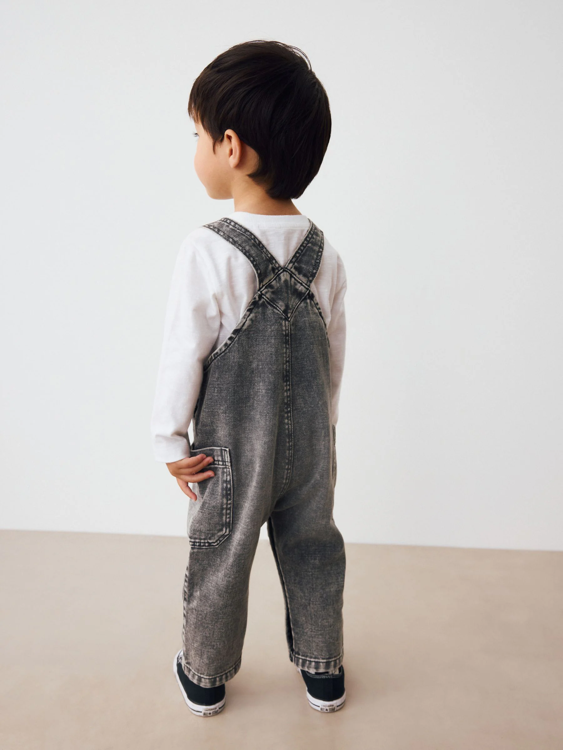 Grijs - Denim tuinbroek (3mnd -7jr)