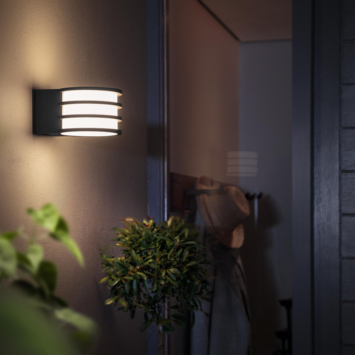 Philips Hue outdoor wandlamp Lucca antraciet
