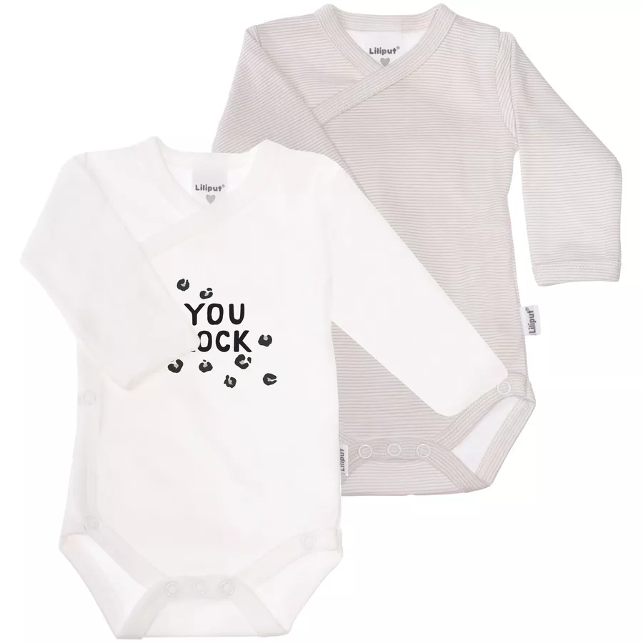 Liliput Wickelbody im 2er-Pack you Rock weiß