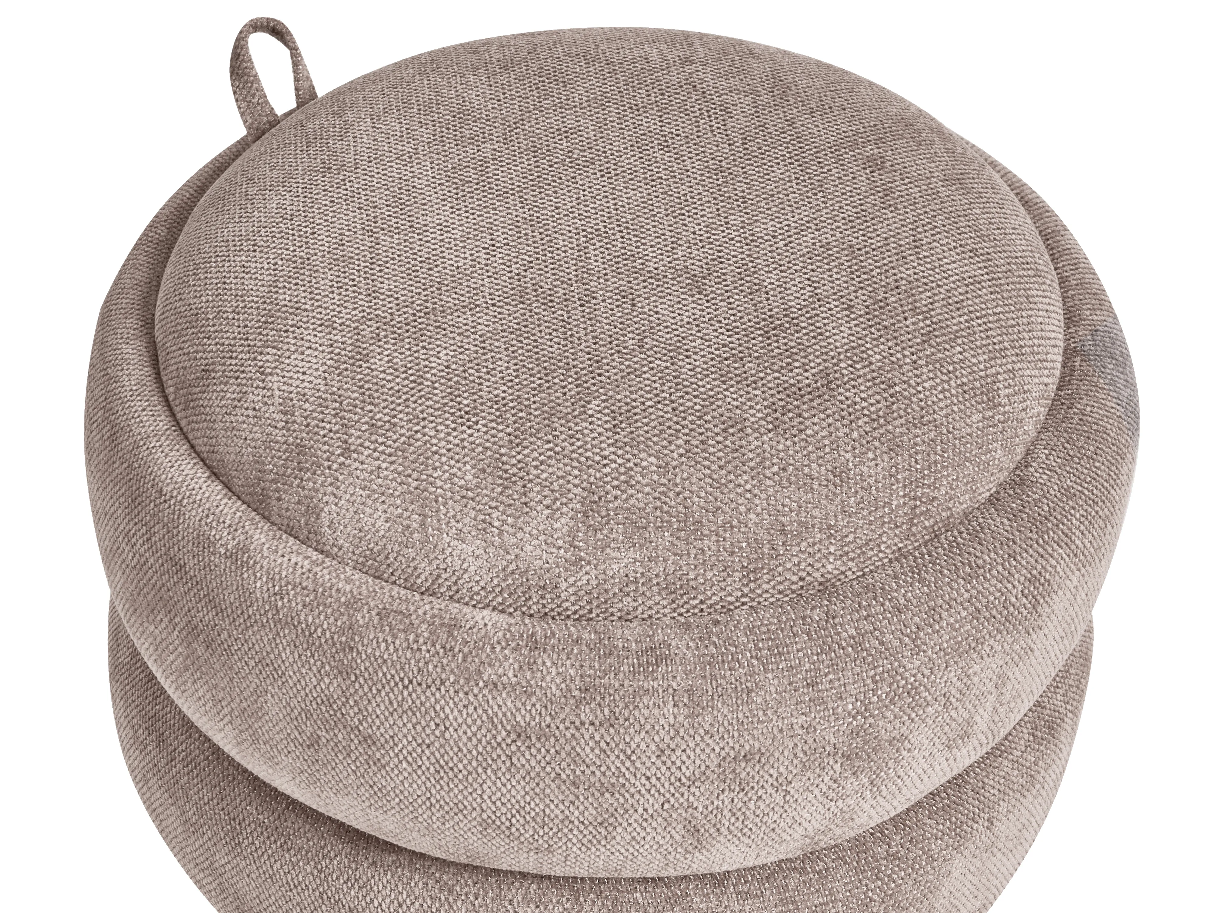 Poef met opbergruimte HAWLEY Chenille Taupe