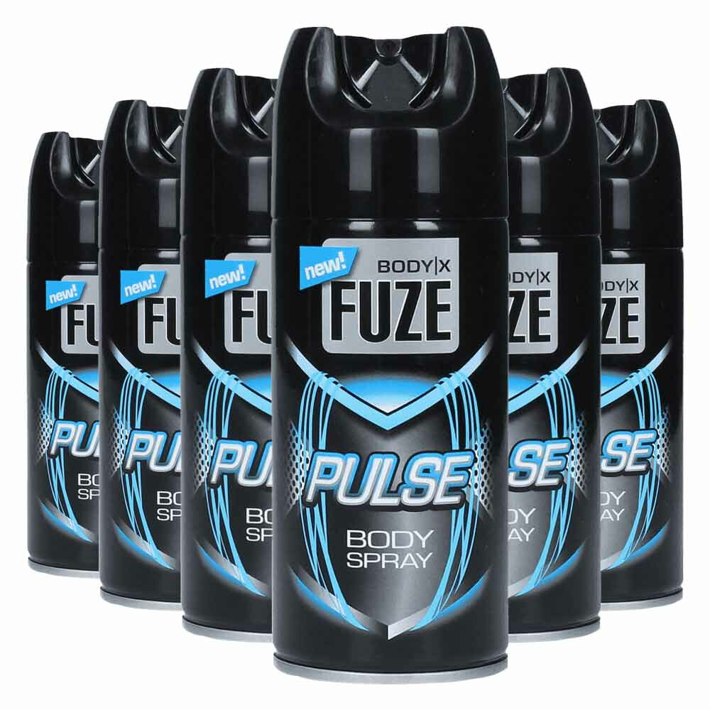 6x Body-X Fuze Deospray Pulse150 ml