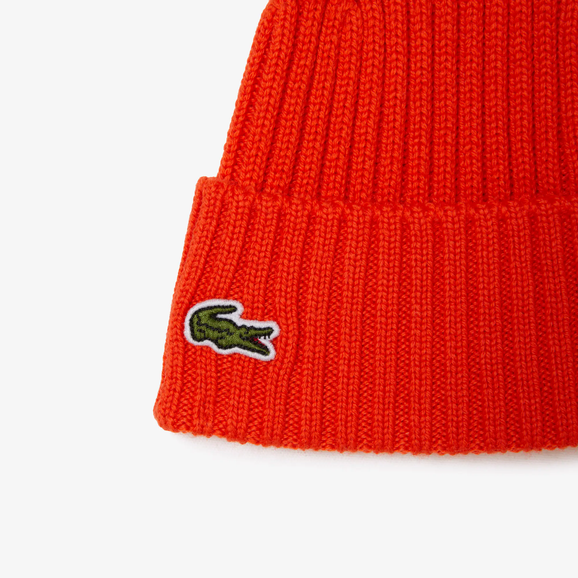 Beanie aus gerippter Strickware Caps & Hüte - Orange - Lacoste - Jungen