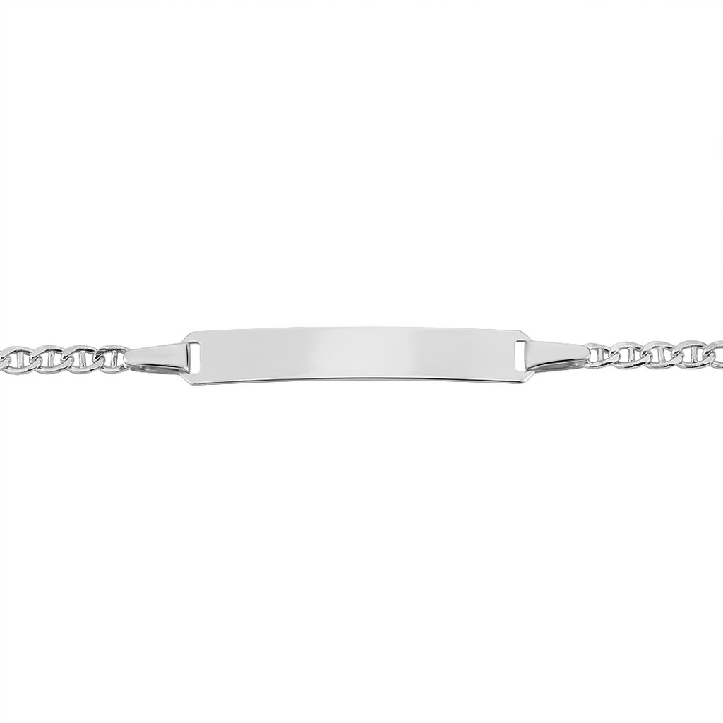 Bracelet Identite Bebe Or Blanc Faniela
