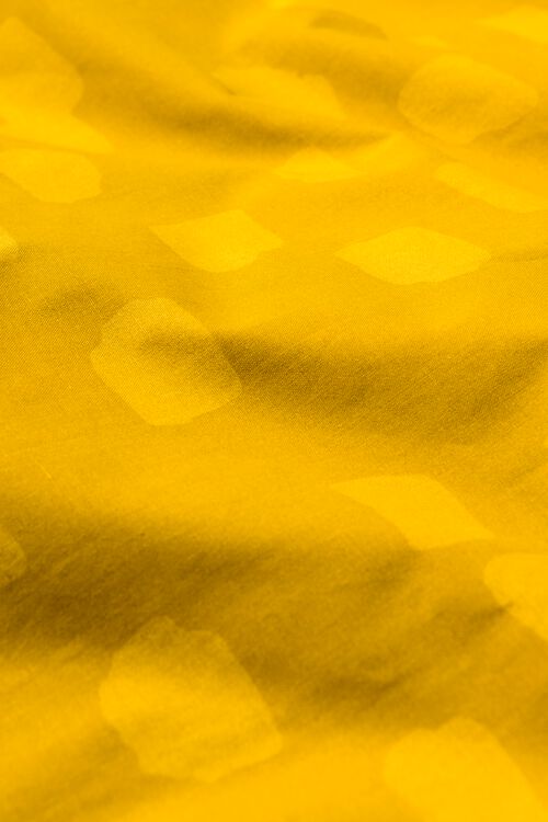housse de couette en coton doux 140x200/220 pois jaune