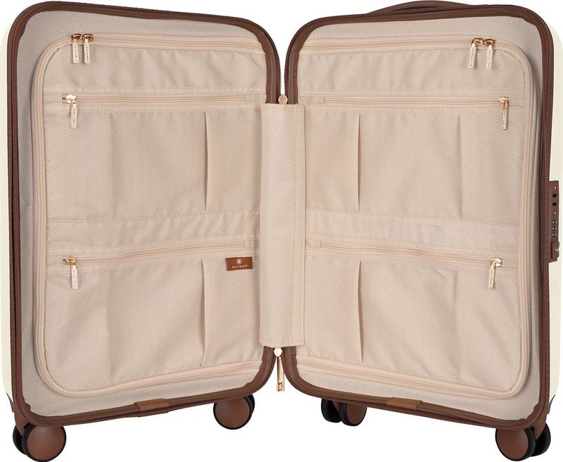 SUITSUIT Fab Seventies - Handbagage koffer - TSA Slot - 55cm - 33L - Wit