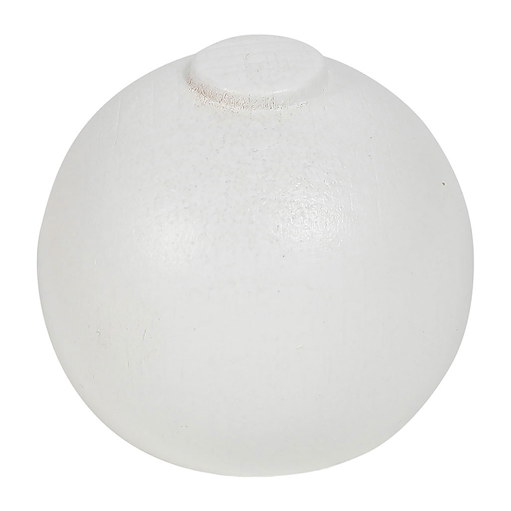 Lot de 2 embouts bois BOULE blanc D 28mm