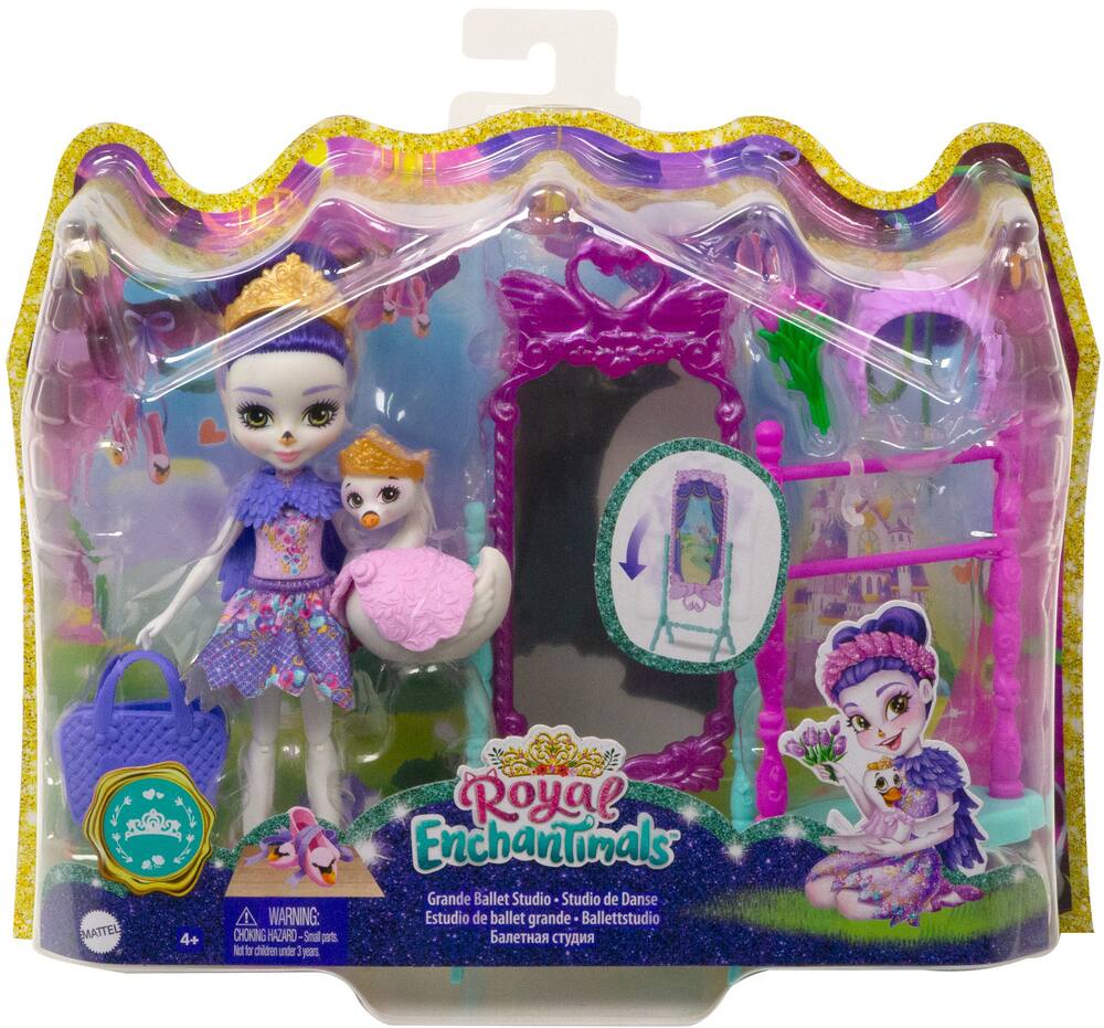 COFFRET STUDIO DE DANSE DE SARELY CYGNE - MINI-POUPÉE ENCHANTIMALS