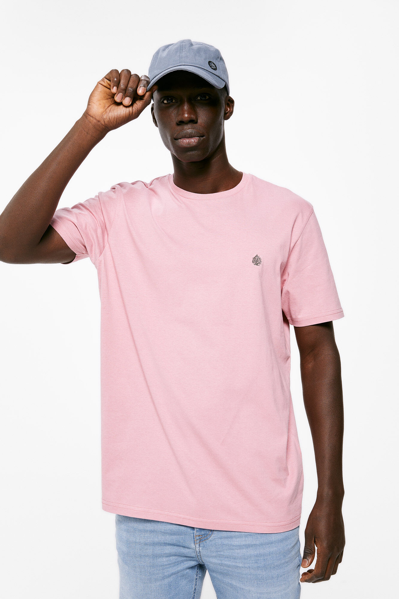 Camiseta básica com estampa de árvore - lilás