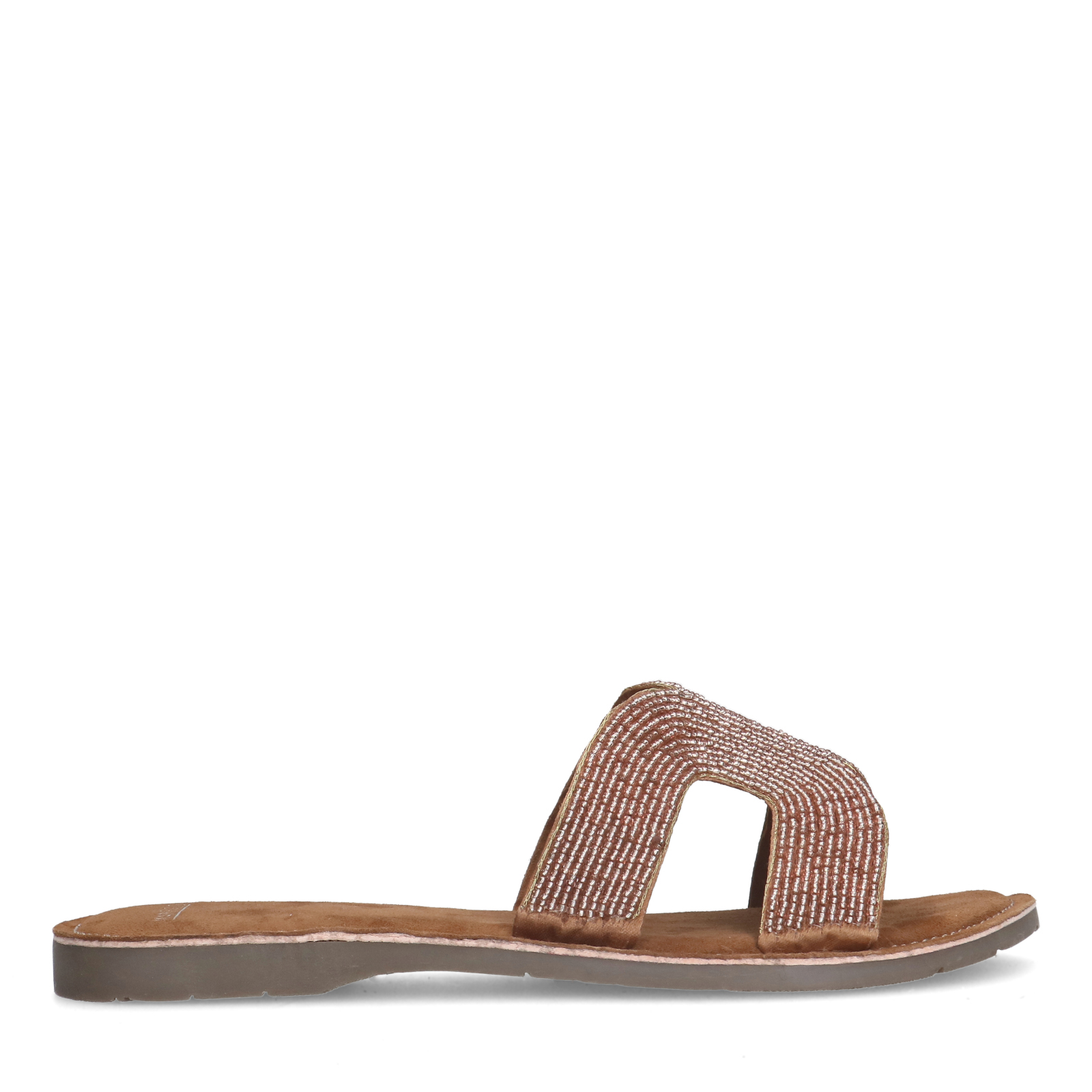 Roze kralen slippers