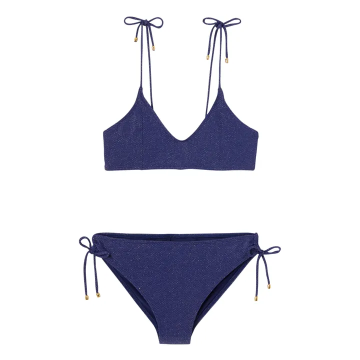 Lison Paris Maillot de Bain 2 pièces Lurex Bahamas | Bleu marine