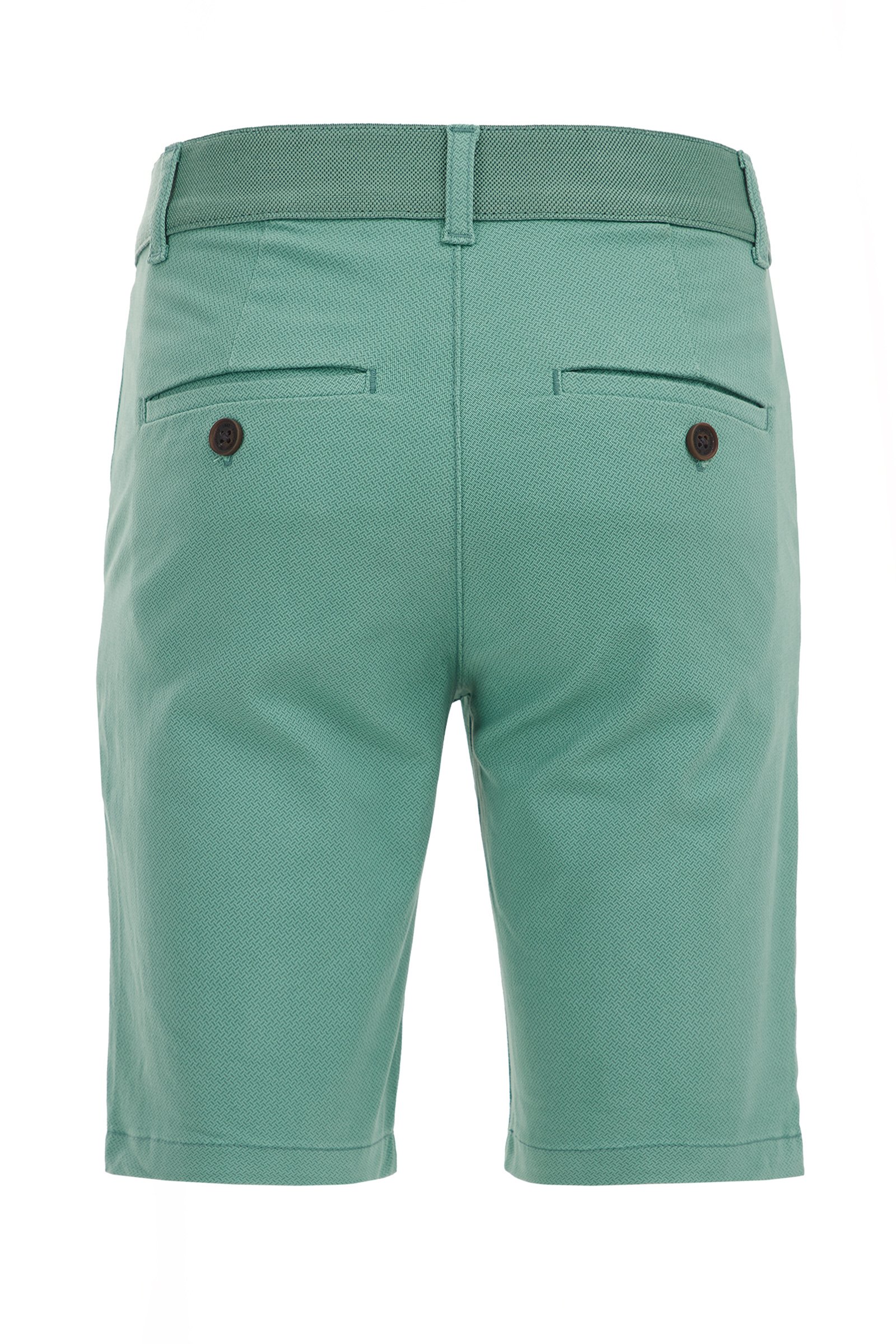 Jongens slim fit chinoshort met dessin WE Fashion Mintgroen
