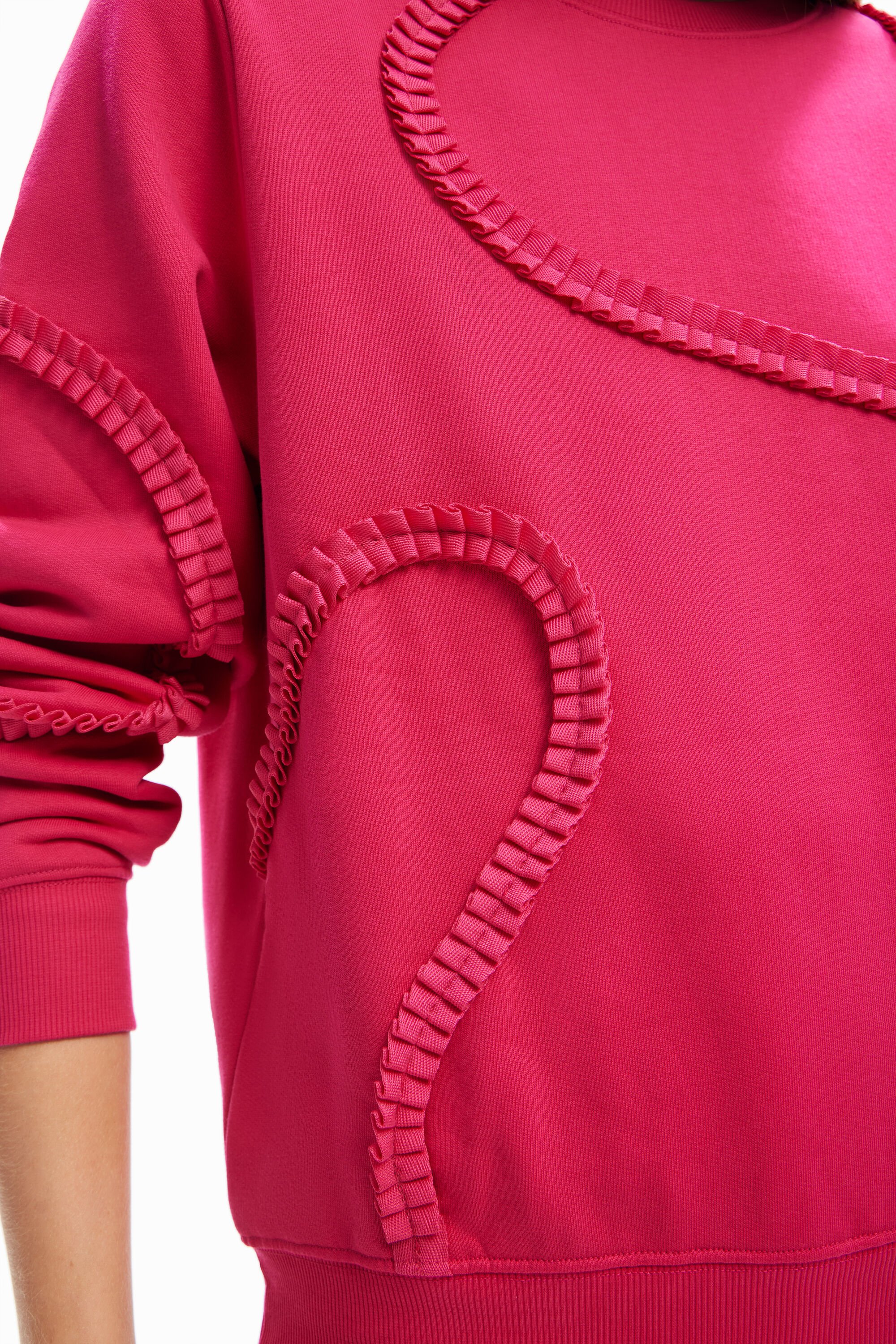Sweat-shirt ruban froncé
