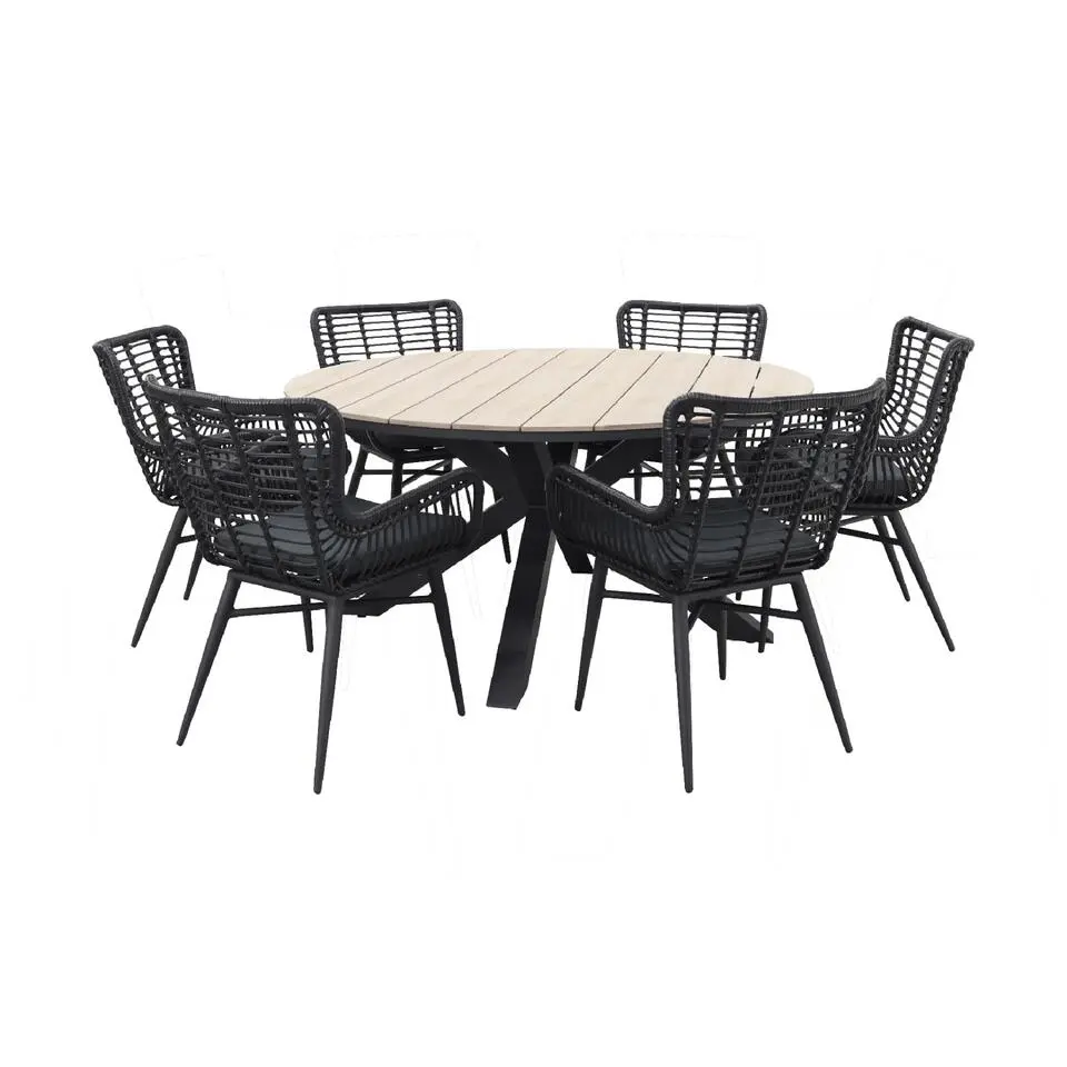 Garden Impressions Edison 148 cm. - ronde tuinset / Jasmine black