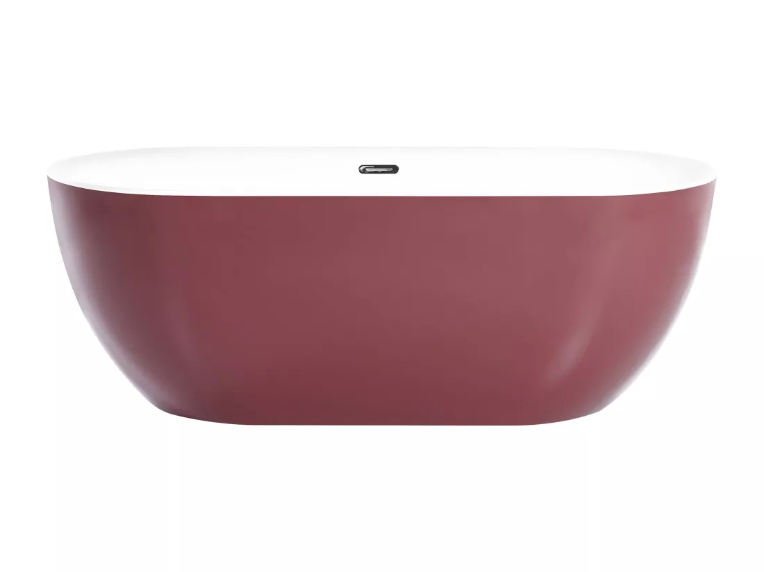 Baignoire îlot rouge bordeaux 170 x 80 cm CARRERA