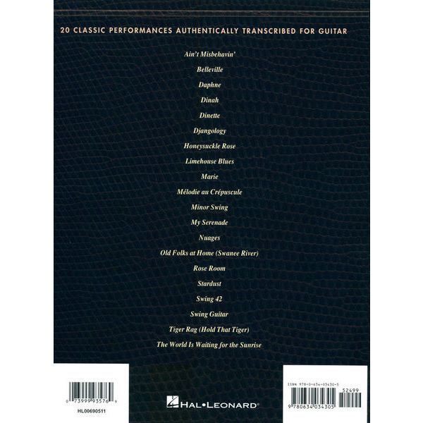 Hal Leonard Django Reinhardt Definitive