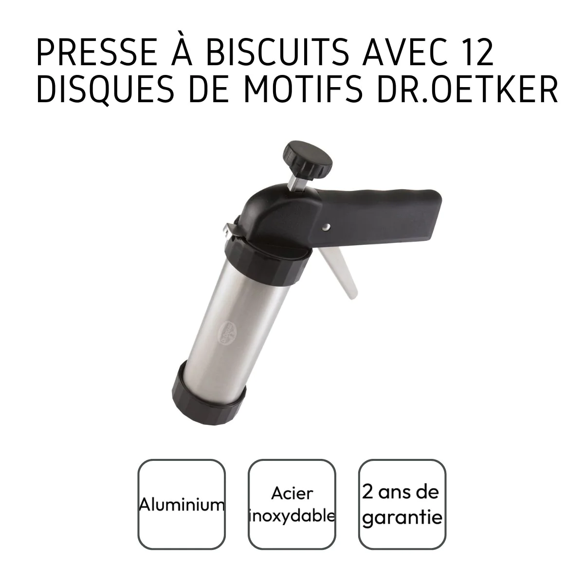 Presse-biscuit et 12 disques de motifs Baker Edition Dr. Oetker