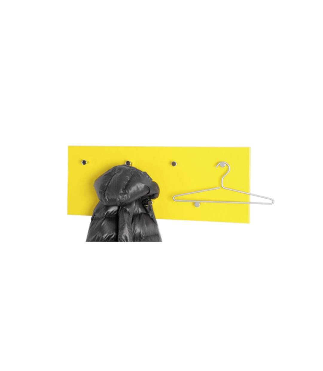 Paris Prix - Patère Murale 7 Crochets Déco yello 80cm Jaune