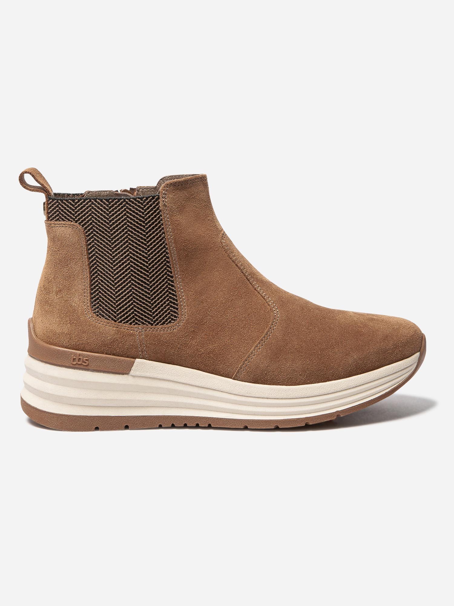 Boots Femme Semelle Sport Cuir Marron