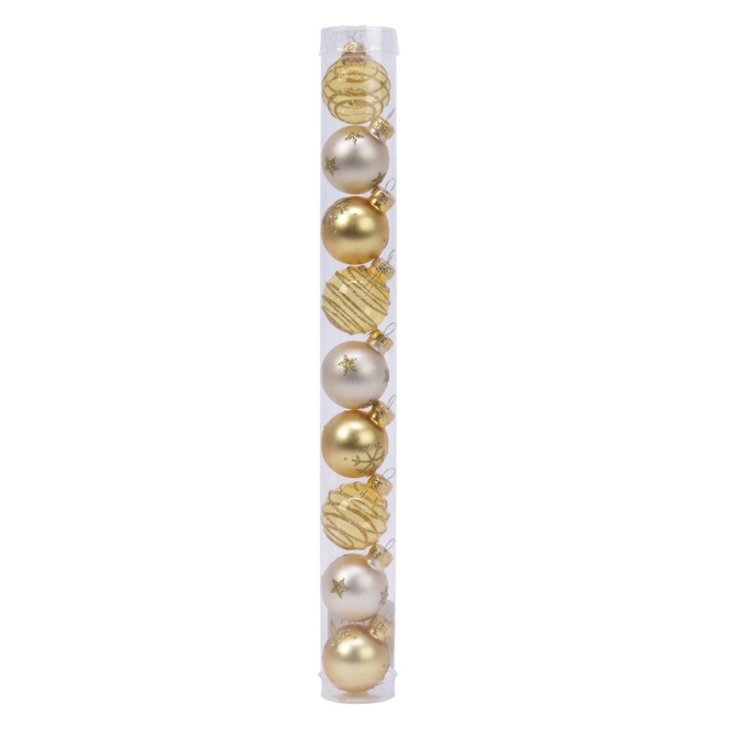 Christbaumkugeln - Bright Luxury - Ø = ca. 3 cm - 9 Stück