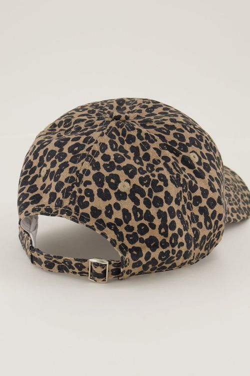 Bruine pet Paris étoile met panterprint
