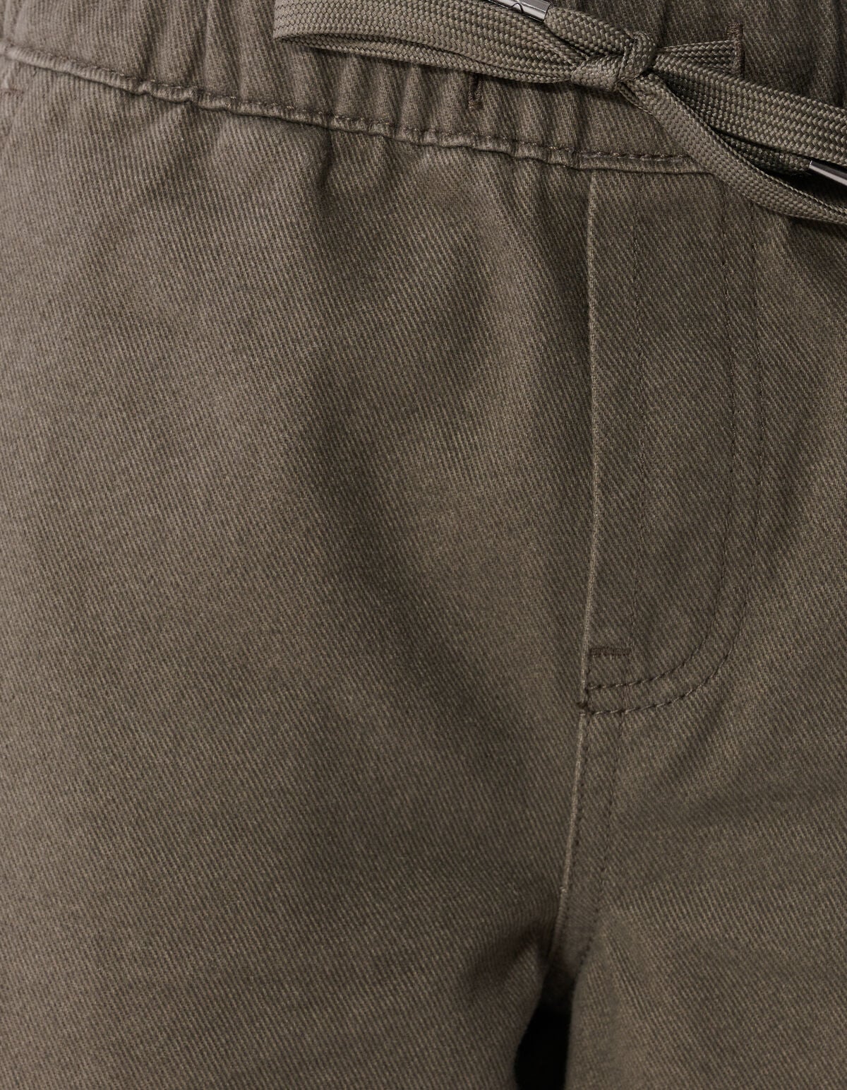 Twill Barrel Fit Broek Donkergroen