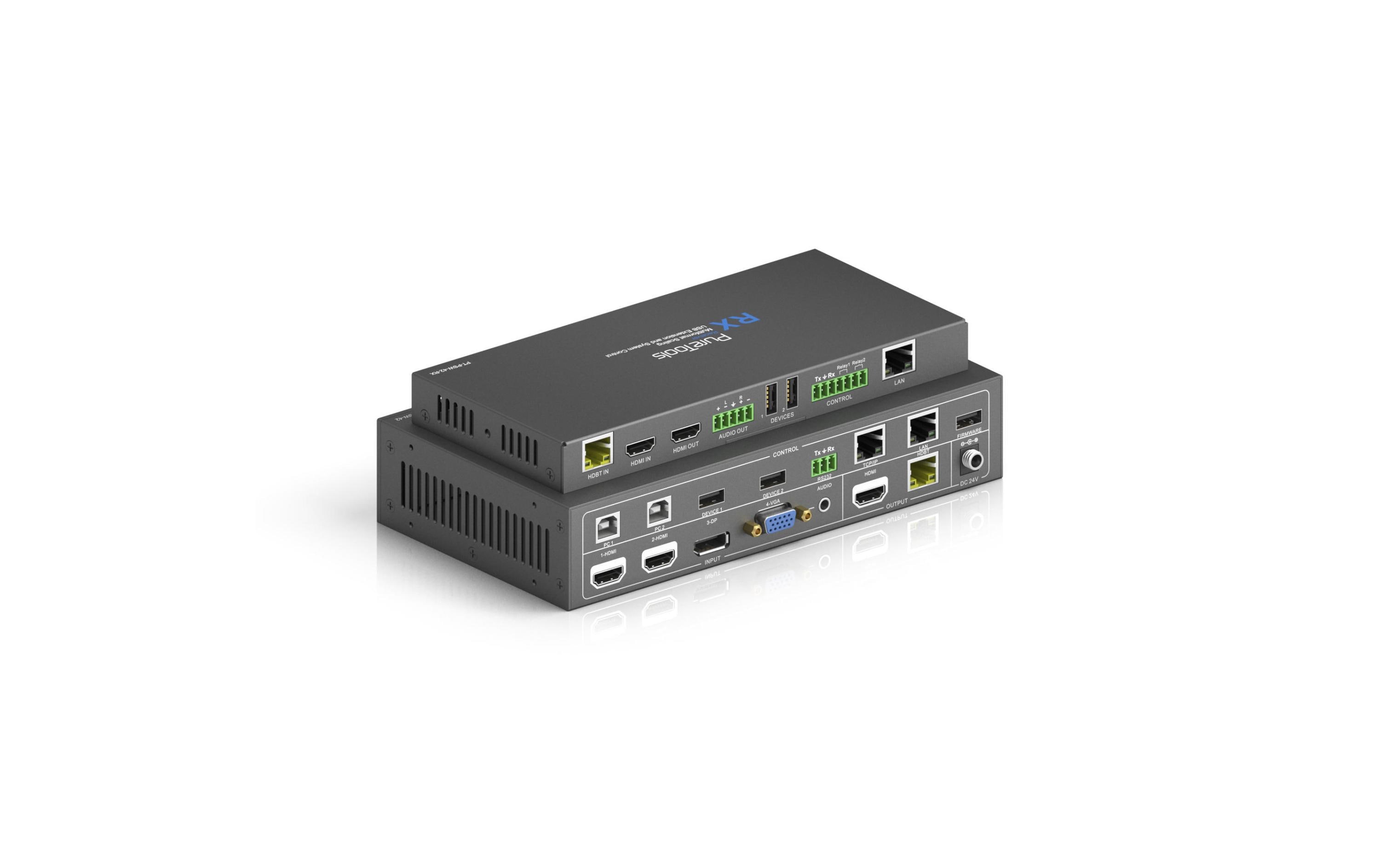 Presentation Switcher PT-PSW-42 Multiformat HDBaseT<br>4x2 4K Multiformat HDBaseT Conference Switcher mit Scaler Set
