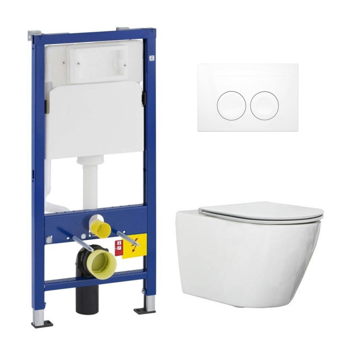 Geberit UP100 toiletset met Saniclear Jama randloos toilet en softclose zitting