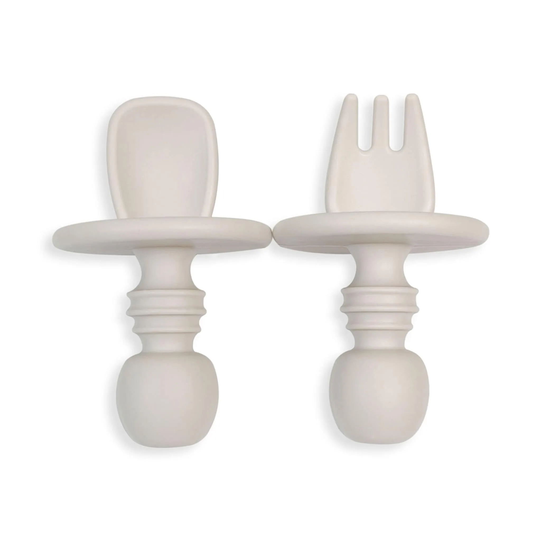 Kushies Ensemble Ustensiles en Silicone - Sable