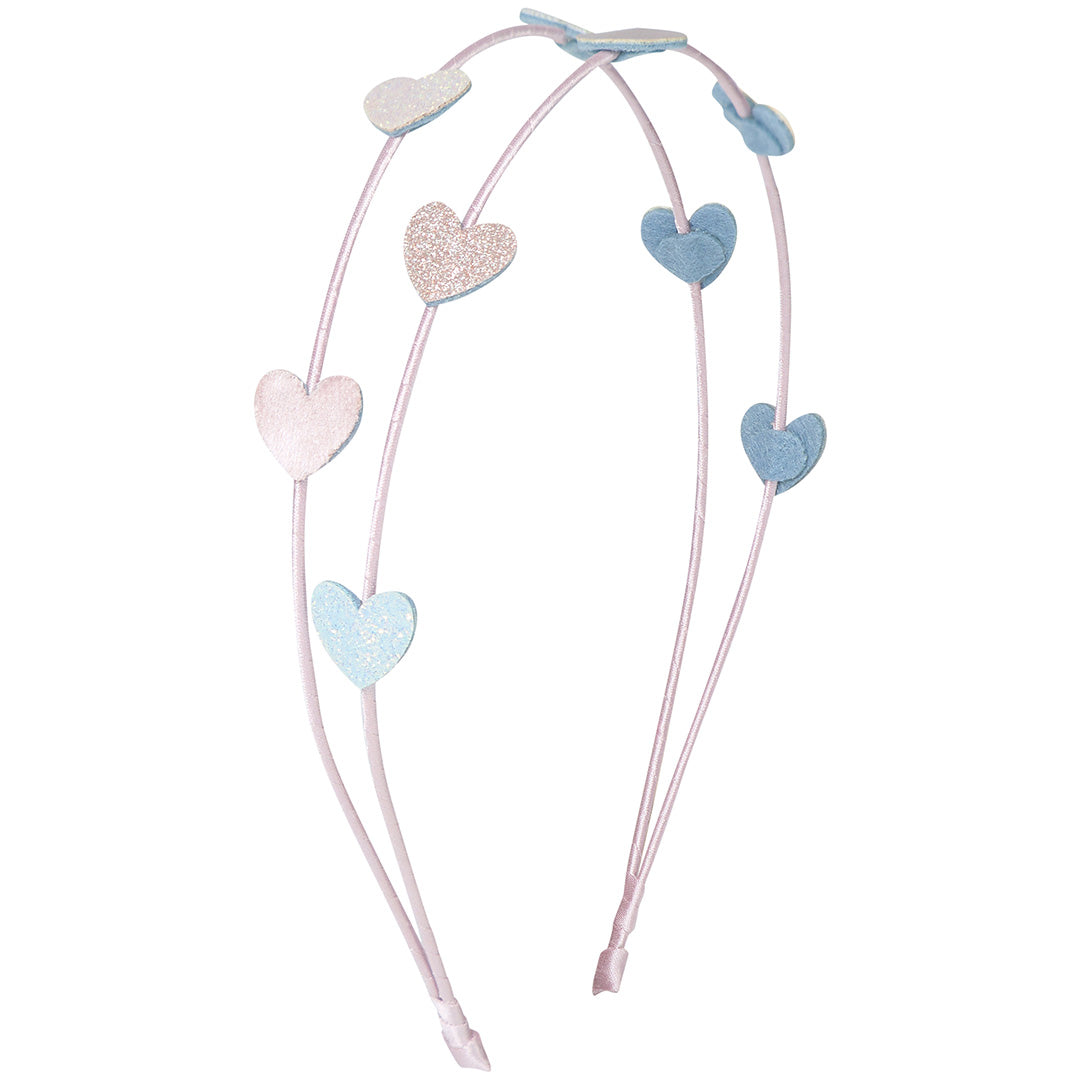 mimi & lula diadeem alice heart double - pink multi