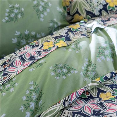 Linge de lit motif fleurs - BECQUET CRÉATION