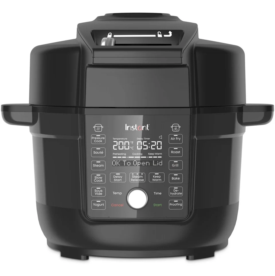Instant Pot - Duo Crisp 13-i-1 Trykkoger med Air Fryer Låg, 6.2L - 1500W