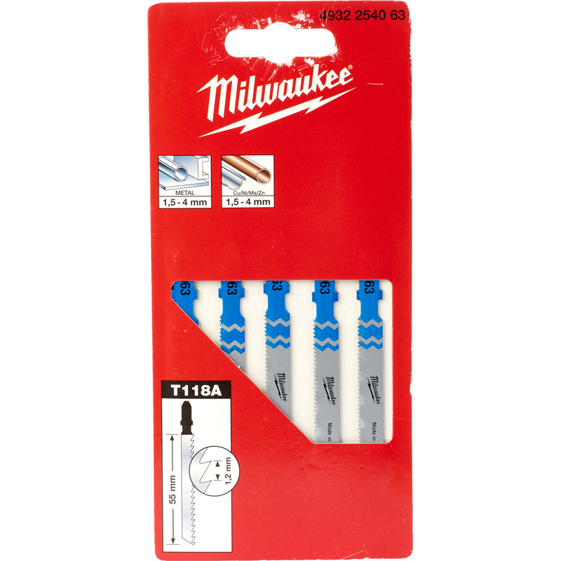 Milwaukee decoupeerzaagblad metaal T118A 55x1,2mm