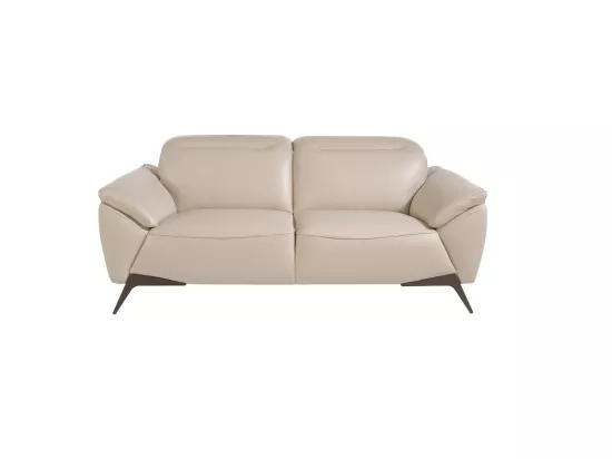 Canapé 2 places en cuir gris taupe 6131 ANGEL CERDA