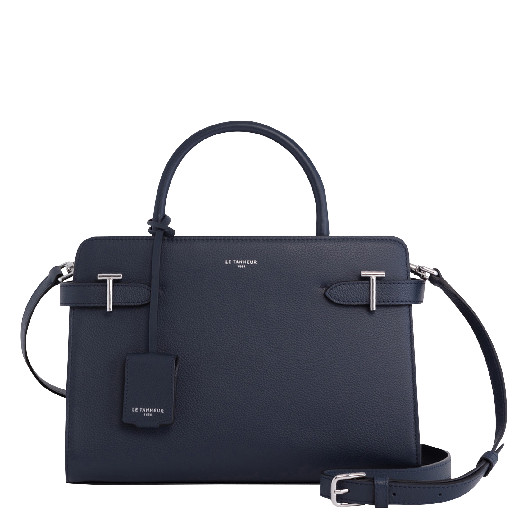 EMILIE - Sac à main en cuir grainé | Bleu