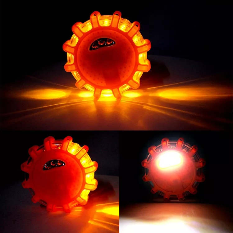 LED Auto Warnlicht Sicherheitsleuchte LKW Blink Licht mit Haken (Batteriebetrieben) - Orange