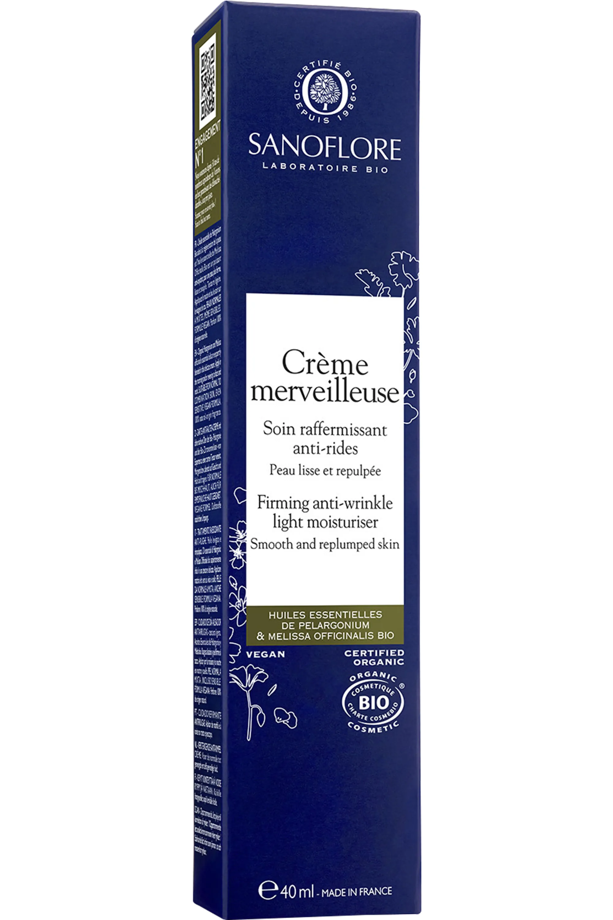 Sanoflore Crème de jour légère anti-rides Merveilleuse-40 ml