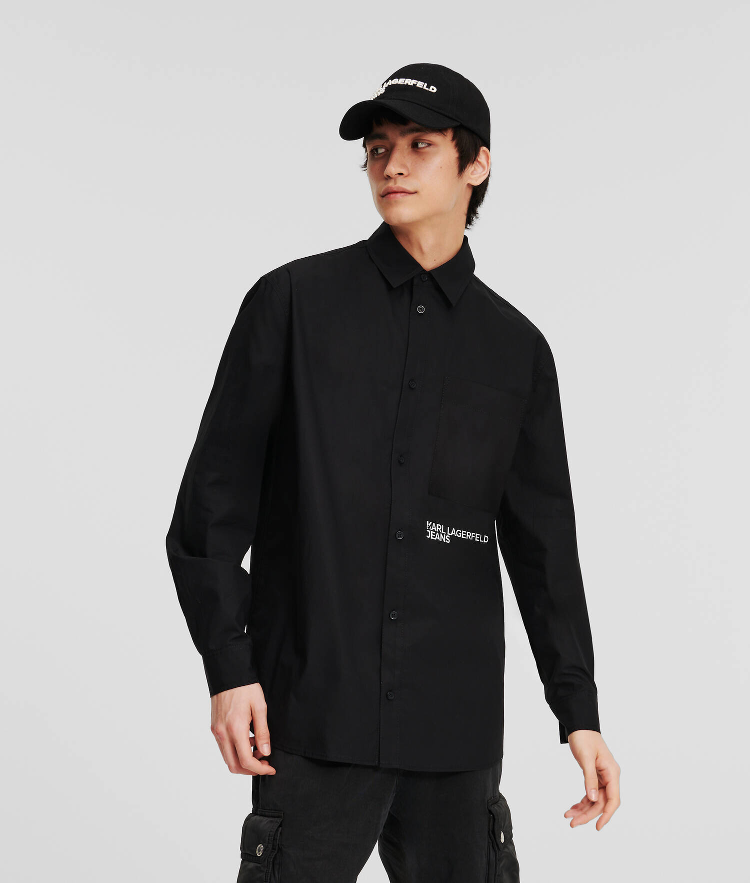 CHEMISE KLJ COUPE DROITE CLASSIQUE - Noir