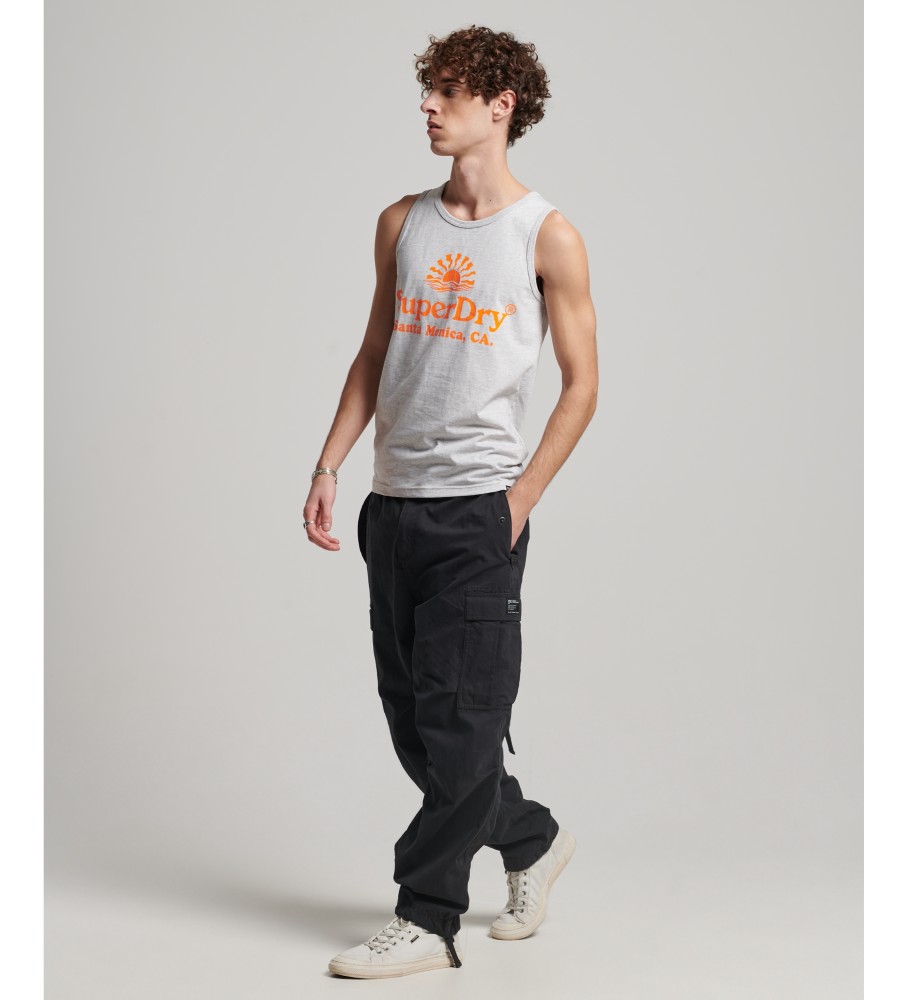 Regata Superdry Vintage Venue Cinza Neon