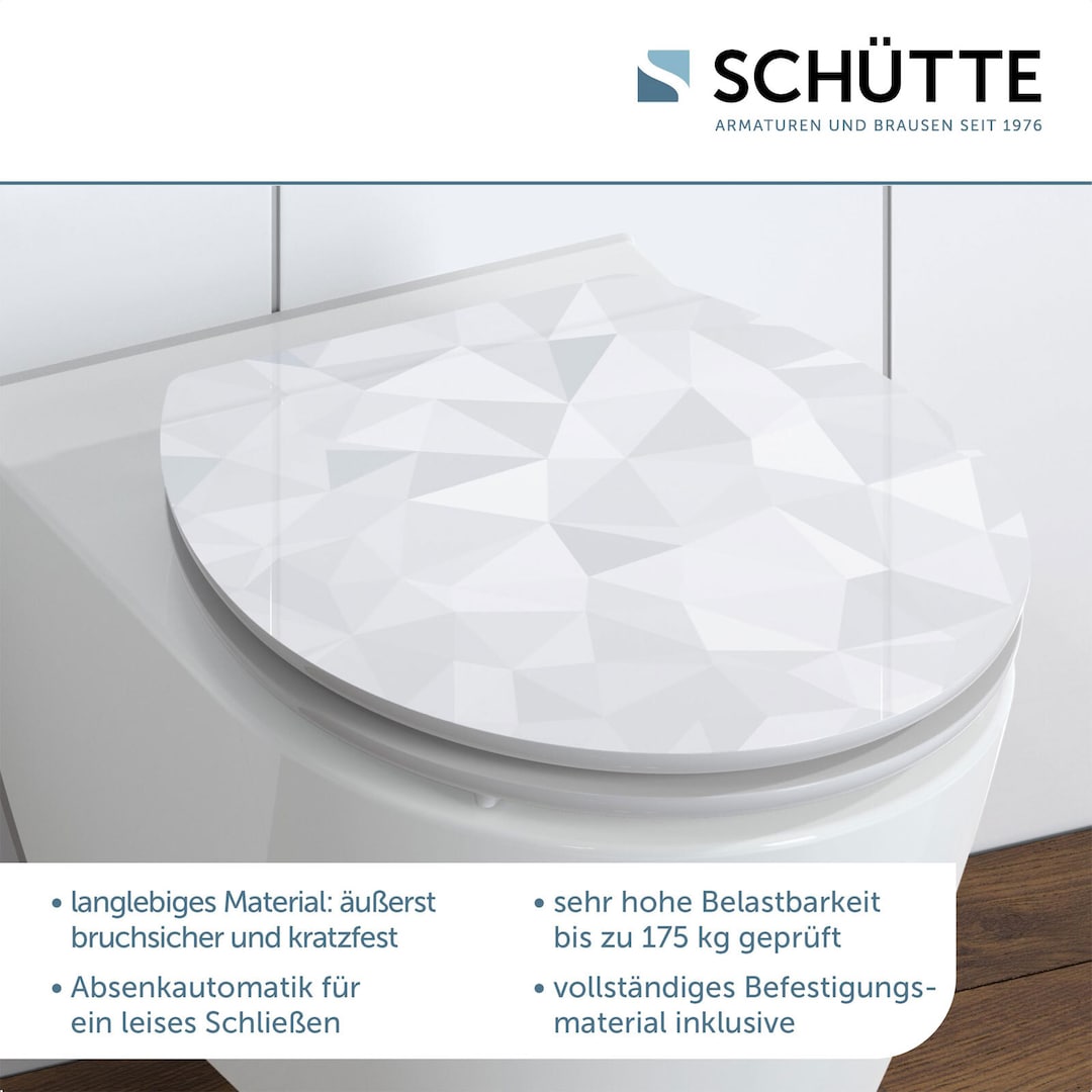 SCHÜTTE WC-Sitz Diamond Weiß Highgloss Absenkautomatik