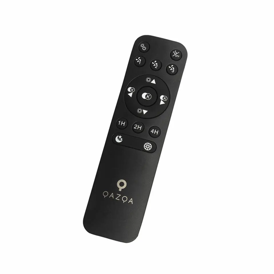 Qazqa Plafondventilator Climo - vierkant - B 55 cm - wit - zwart