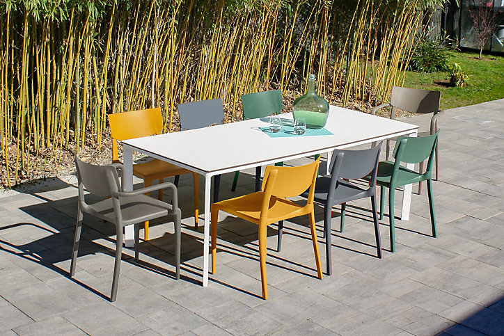Chaise de jardin Town gris polypropylène