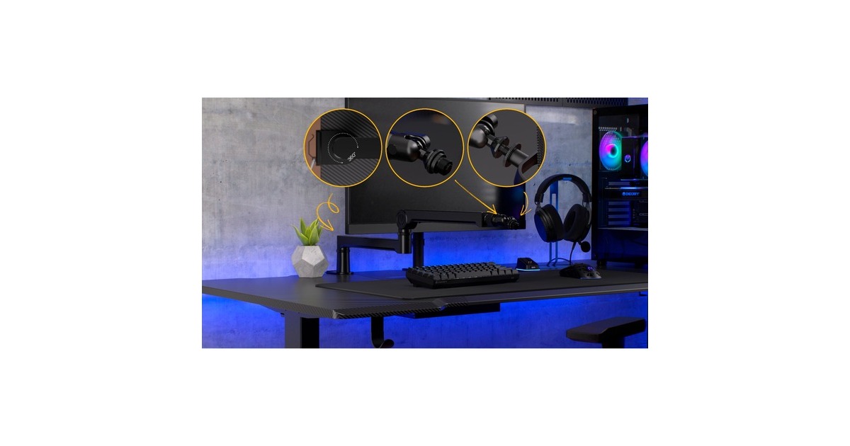 ENDORFYBroadcast Low Profile Boom Arm houder  (Zwart)