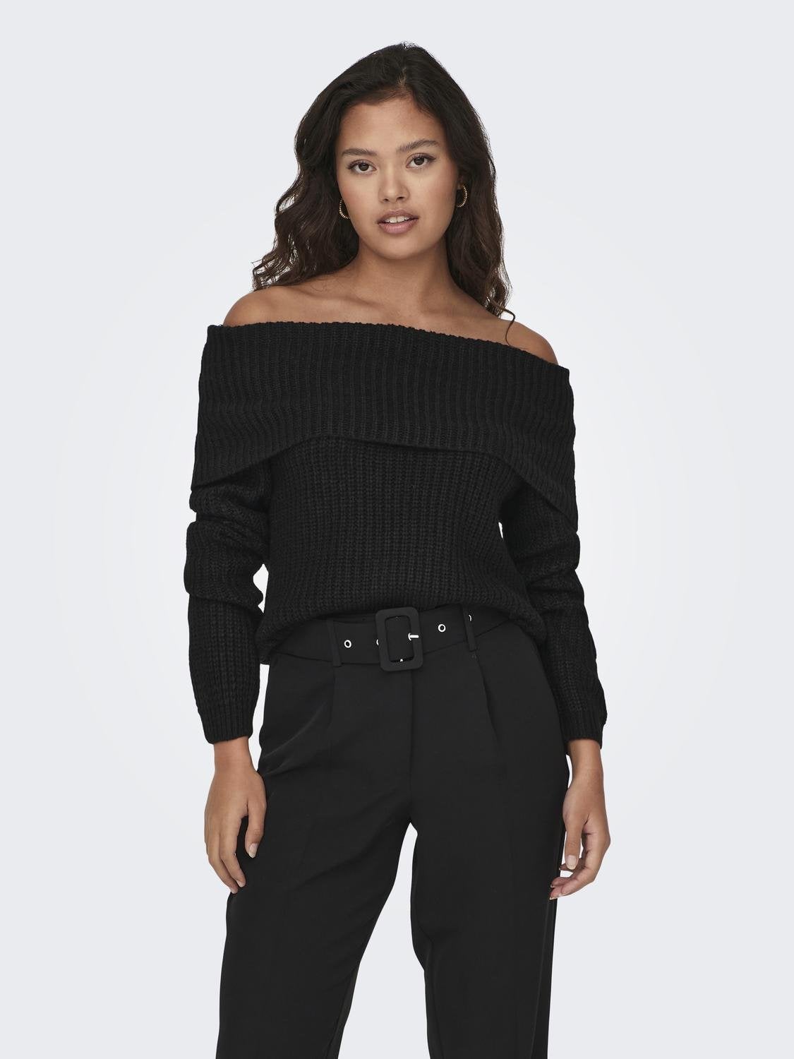 JDYJUSTY Strickpullover Black